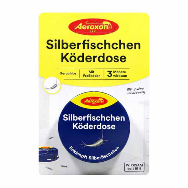 Aeroxon 衣魚書蟲消滅盒 衣魚/蠧蟲/書蟲 誘餌劑 德國進口 (請盡量以雙數訂購，避免運送途中鐵罐凹陷)